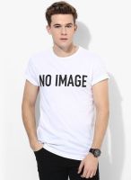 G-Star RAW White Printed Round Neck T-Shirts