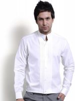 I Know Men's Solid Party White Shirt