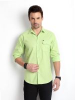 Rodid Men's Printed Casual Light Green Shirt