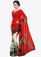 Shonaya Red Printed Saree