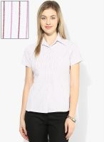 Style Quotient Off White Striped Shirt