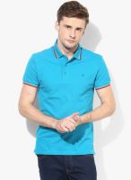 United Colors of Benetton Blue Solid Polo T-Shirt