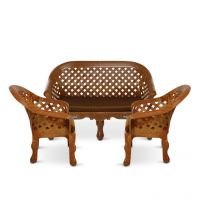 At home by Nilkamal Luxura Sofa Set 2-1-1 Brown
