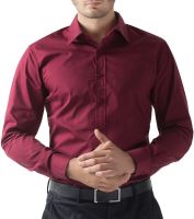 Being Fab Men's Solid Casual Maroon Shirt