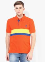 U.S. Polo Assn. Orange Solid Polo T-Shirt