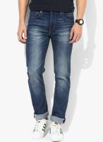 Levi's Blue Washed Slim Fit Jeans (511)