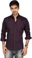 Acropolis Men's Solid Formal Purple Shirt
