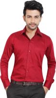 Alanti Men's Solid Formal Red Shirt