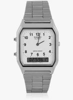 Casio Vintage Series Aq-230A-7Bmq (Ad02) Silver/White Analog & Digital Watch