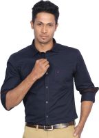 D'INDIAN CLUB Men's Solid Formal Dark Blue Shirt