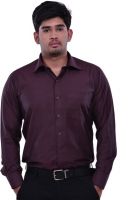 Dennison Men's Solid Formal Purple Shirt