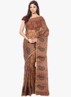 FOSTELO Maroon Printed Saree