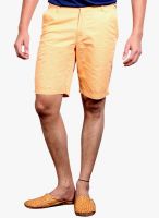 Fitz Orange Solid Shorts