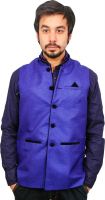 Front Look Sleeveless Solid Men's Nehru Jacket