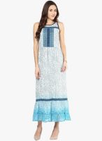 Fusion Beats Off White Printed Maxi Dress