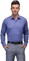 Hancock Men's Checkered Formal Blue Shirt