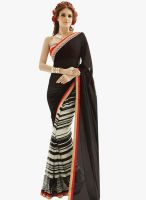 Inddus Black Printed Saree