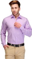 Koolpals Men's Striped Formal Purple Shirt