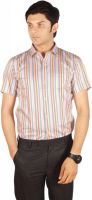 Kriss Men's Striped Casual Pink Shirt Kriss Men's Striped Casual Pink Shirt