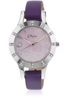 Olvin 1695 Sl13 Purple/Purple Analog Watch