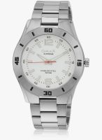 Omax Ss-418 Silver/White Analog Watch