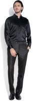 Raymond Home Men's Solid Formal Black Shirt