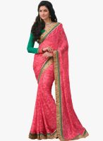 Shonaya Pink Embellished Saree