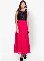 Sugar Her Pink Colored Solid Maxi Dress