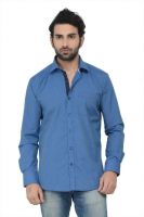 Swathe Men's Striped Formal Blue Shirt