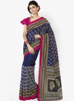 Triveni Sarees Blue Printed Casual Saree