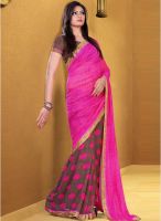 Triveni Sarees Pink Printed Saree