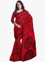 Triveni Sarees Red Printed Saree