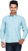Vidyuth Traders Men's Striped Formal Light Blue Shirt
