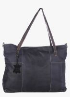 Alessio69 Blue Leather Totebag