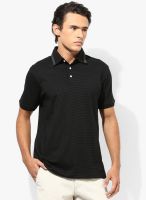 Allen Solly Black Printed Polo T-Shirts