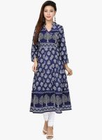 Bhama Couture Blue Printed Kurti