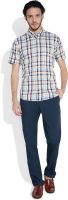ColorPlus Men's Checkered Casual Red Shirt