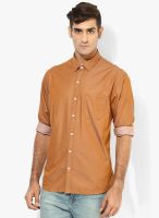 ColorPlus Orange Regular Fit Casual Shirt