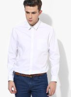 ColorPlus White Slim Fit Casual Shirt