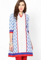 Divina White Printed Kurtis