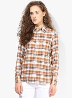 Dorothy Perkins Brown Checked Shirt