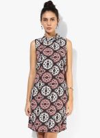 Dorothy Perkins Pink Colored Printed Shift Dress