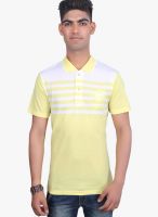 Duke Stardust Yellow Striped Polo T-Shirts