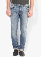 Ed Hardy Blue Regular Fit Jeans