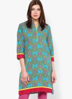 Entropy Aqua Blue Kurta