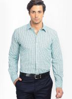 Genesis Checks Green Formal Shirt