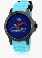 Gio Collection Gio-Spm-02 Light Blue/Dark Blue Analog Watch