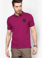 Giordano Pink Solid Polo T-Shirt