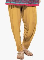 Go Colors Mustard Yellow Solid Salwar