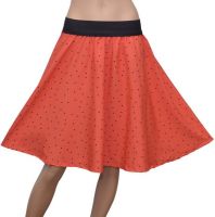 GraceDiva Printed Women's Gathered Pink, Black Skirt